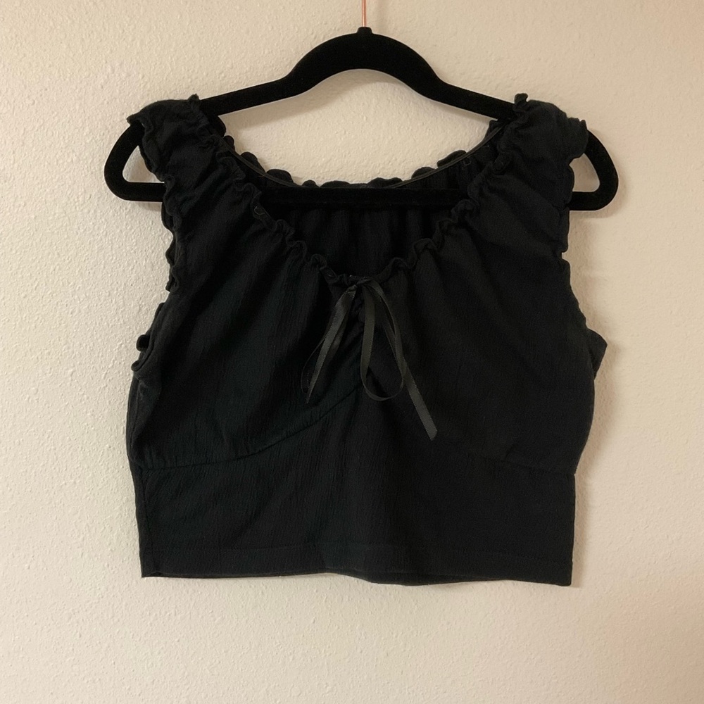 Brandy Melville/ John Galt Black Crop Tank Top